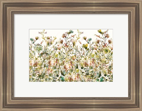 Framed Transparent Garden Spice Pattern Print