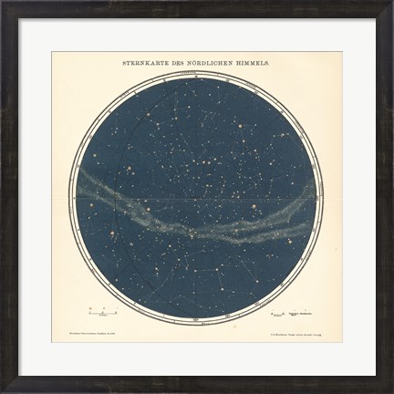 Framed Celestial Sphere North Print