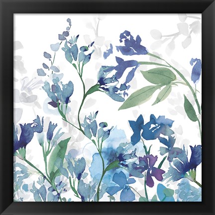 Framed Colors of the Garden III Cool Shadows Print