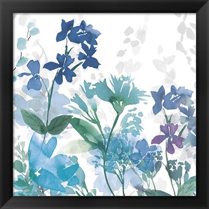 Framed Colors of the Garden II Cool Shadows Print