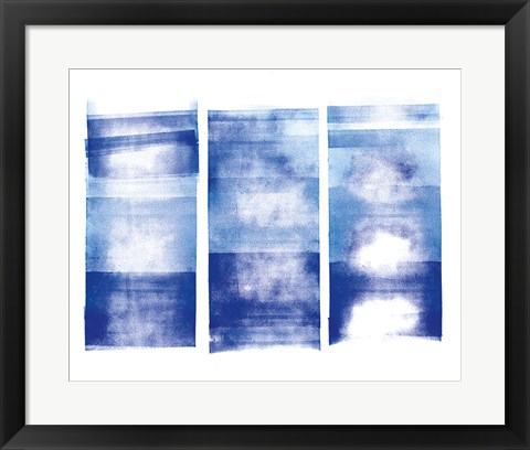 Framed Blue and Gold Element II Print