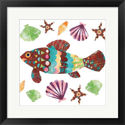 Framed Boho Reef II Print