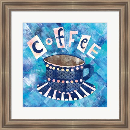 Framed Cafe Collage I Print