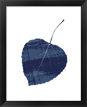 Framed Big Leaf Indigo Print