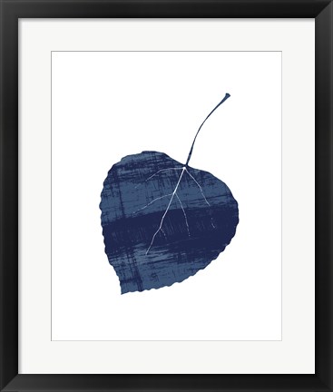 Framed Big Leaf Indigo Print