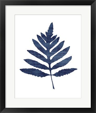 Framed Fern Indigo Print