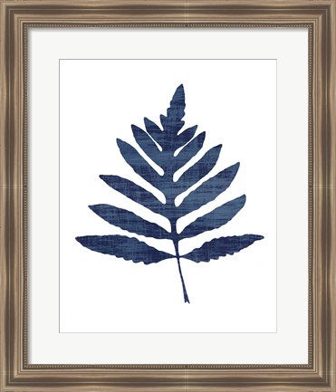 Framed Fern Indigo Print