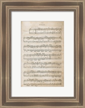 Framed Sheet of Music IV Print