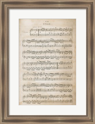 Framed Sheet of Music IV Print