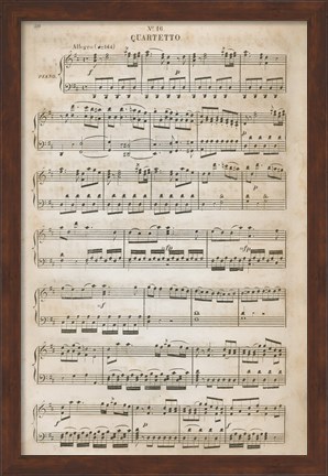 Framed Sheet of Music III Print