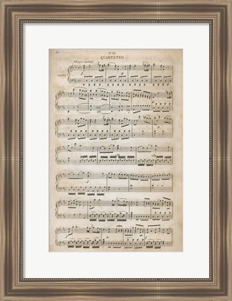 Framed Sheet of Music III Print