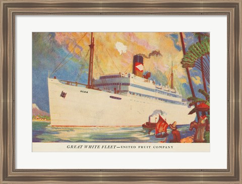 Framed Great White Fleet Postcard II Crop Print