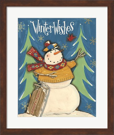 Framed Snowmen Season I Print