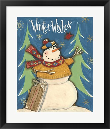 Framed Snowmen Season I Print