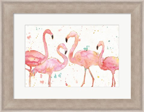 Framed Flamingo Fever I Print