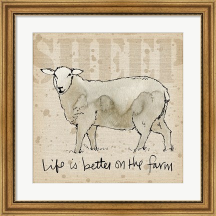 Framed Farm Life IV Print