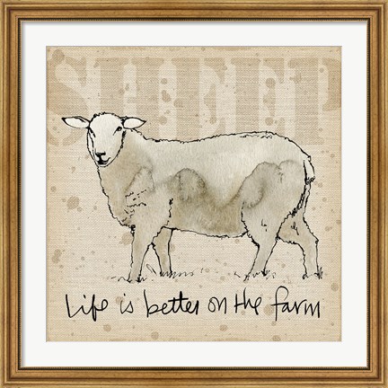 Framed Farm Life IV Print