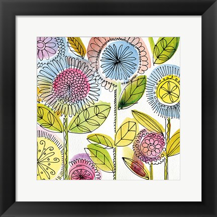 Framed Watercolor Flowers Print