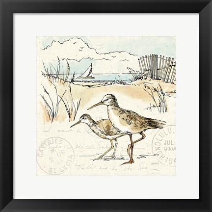 Framed Coastal Breeze IX Print