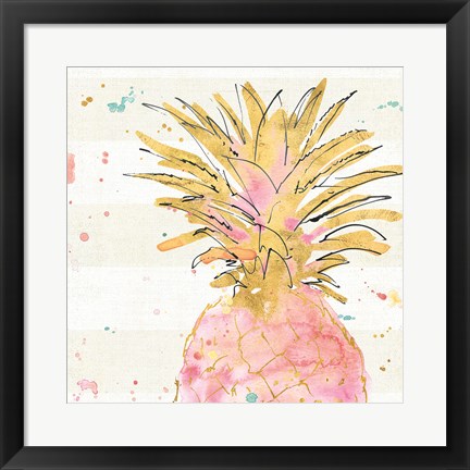 Framed Flamingo Fever V Print