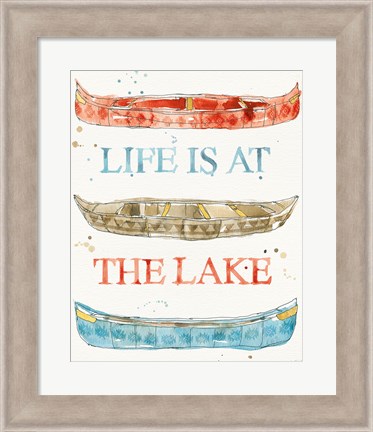 Framed Lakehouse IV Red Print