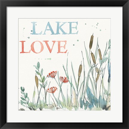 Framed Lakehouse VI Red Print