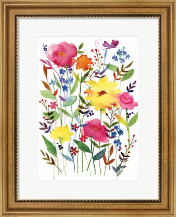 Framed Annes Flowers III Print