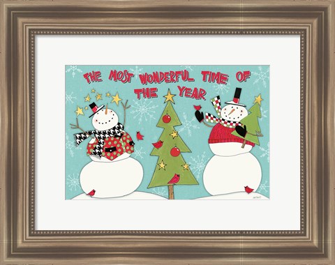 Framed Snowman Sentiments I Print