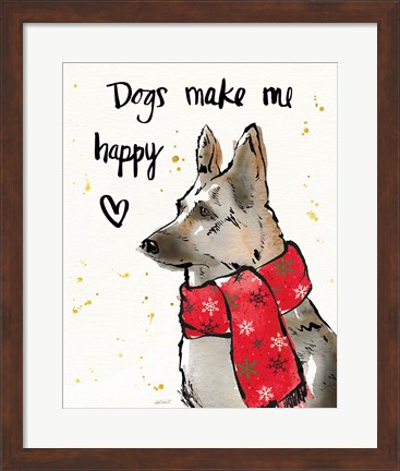 Framed Strike a Paws VIII Christmas Print