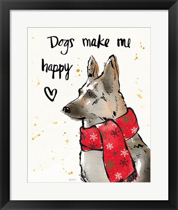 Framed Strike a Paws VIII Christmas Print