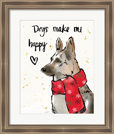 Framed Strike a Paws VIII Christmas Print