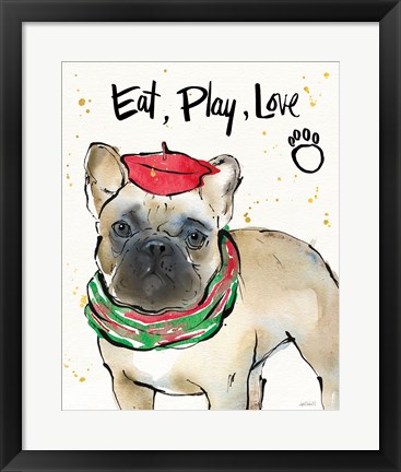 Framed Strike a Paws VI Christmas Print