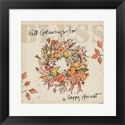 Framed Be Thankful V Print