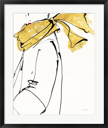 Framed Fashion Strokes II no Splatter Print