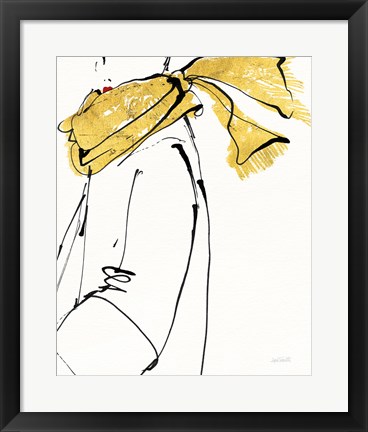 Framed Fashion Strokes II no Splatter Print