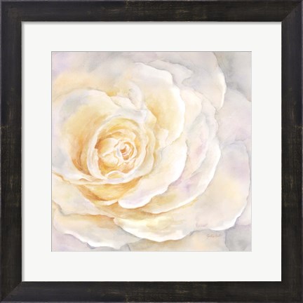 Framed Watercolor Rose Closeup II Print