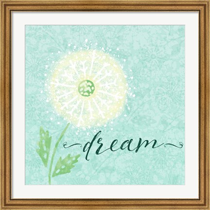 Framed Dandelion Wishes I Print