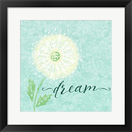 Framed Dandelion Wishes I Print