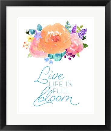 Framed Flowers in Full Bloom II Print