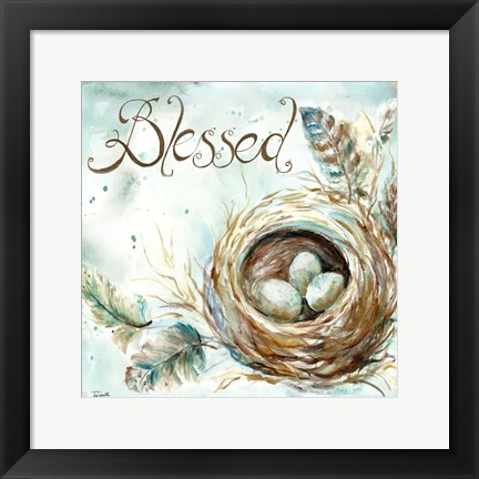 Framed Nest Blessed Print