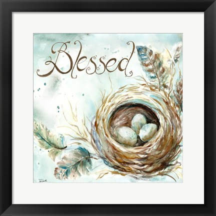 Framed Nest Blessed Print