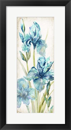 Framed Watercolor Iris Panel REV II Print