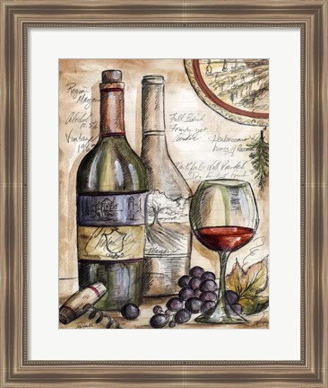 Framed Vintner&#39;s Journal Sketch II Print