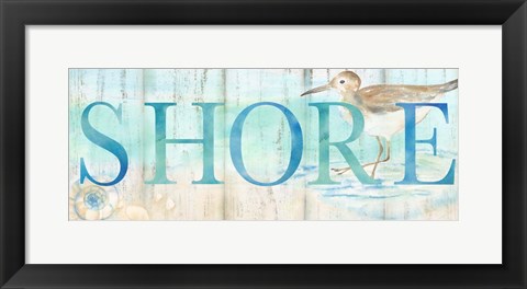 Framed Shore Sandpiper Sign Print