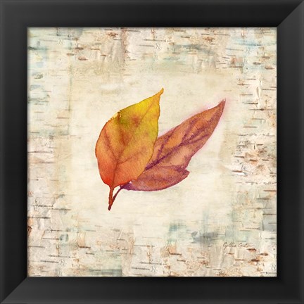 Framed Nature Walk Leaves I Print