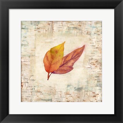 Framed Nature Walk Leaves I Print