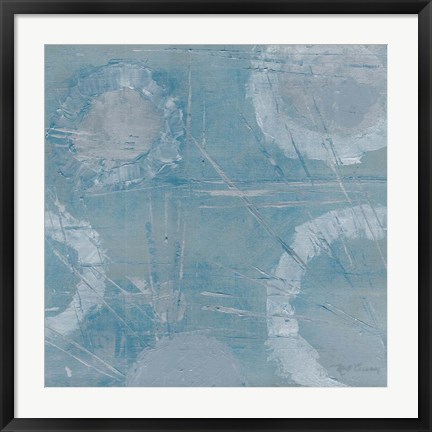 Framed Champagne Burst Blue/Gray Print