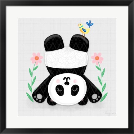 Framed Tumbling Pandas II Print