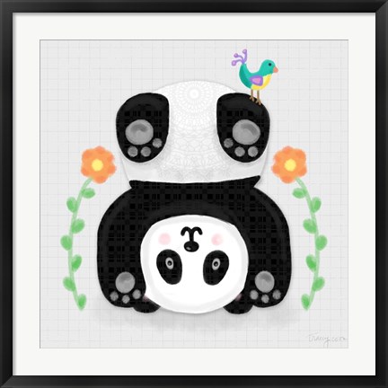 Framed Tumbling Pandas IV Print