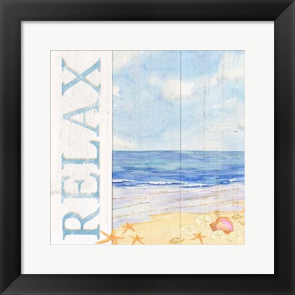 Framed Savor the Sea I Print